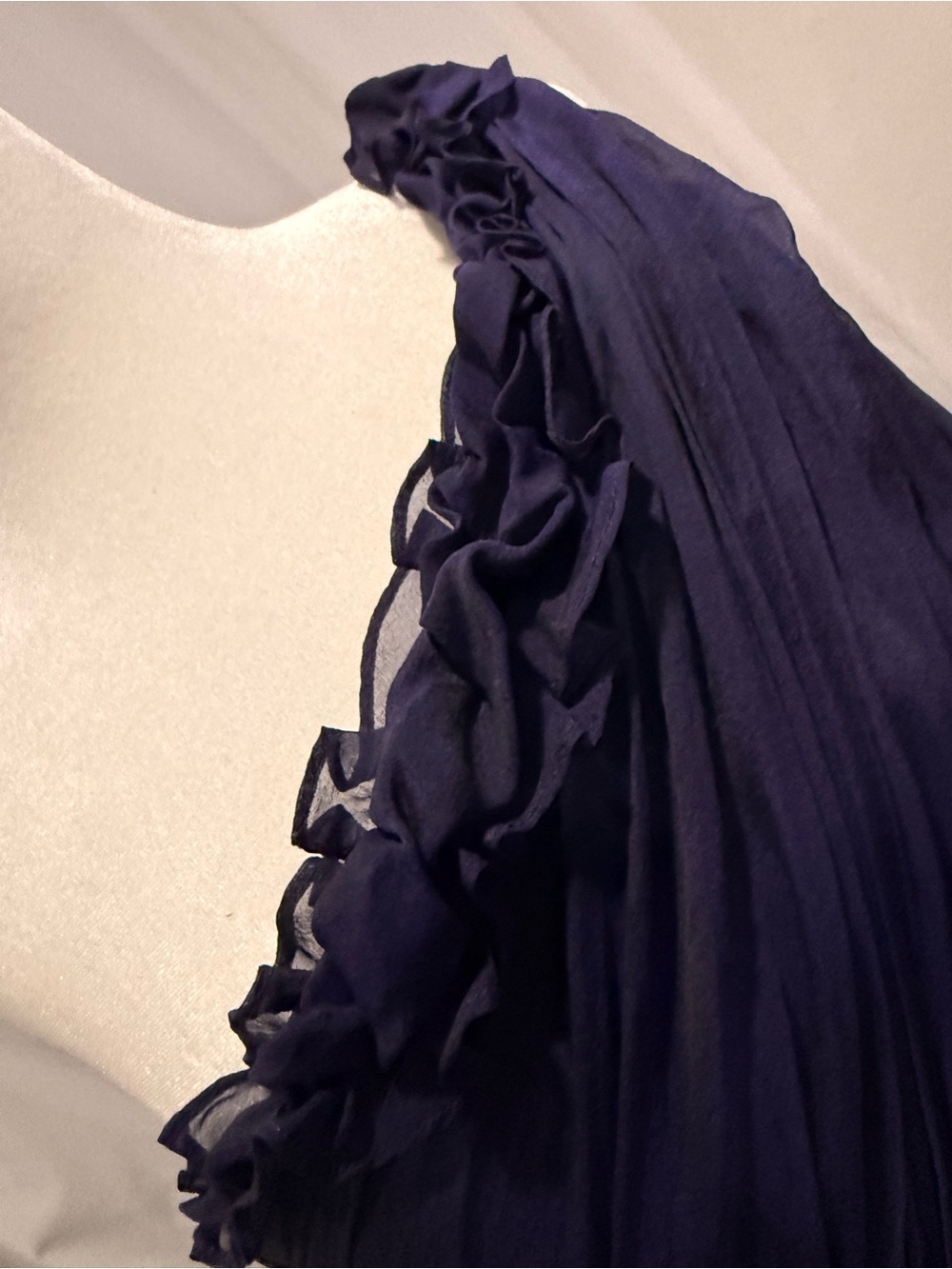 Kay Unger Deep Purple One-Shoulder Maxi Gown - Picture 6 of 10